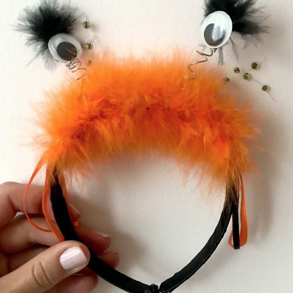 Eye Antenna Feather Headband Halloween Costume Accessory